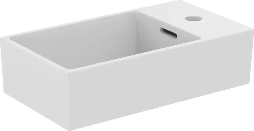 Lavoar suspendat Ideal Standard Atelier Extra 45 cm alb lucios cu orificiu baterie si preaplin dreapta
