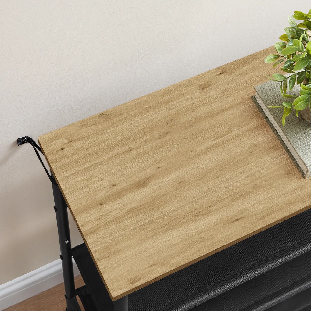 Dulap de incaltaminte TAYLOR ARTISAN cu structura neagra 75x71 cm, 3 rafturi