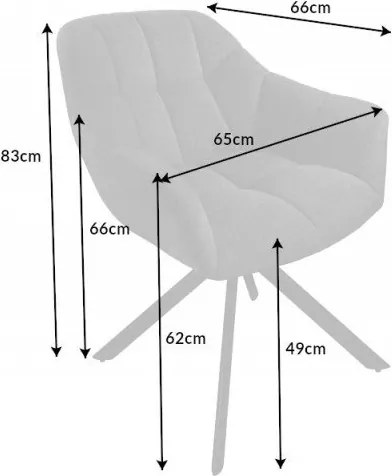 Set 2 scaune pivotante Papillon, tesatura structurala antracit