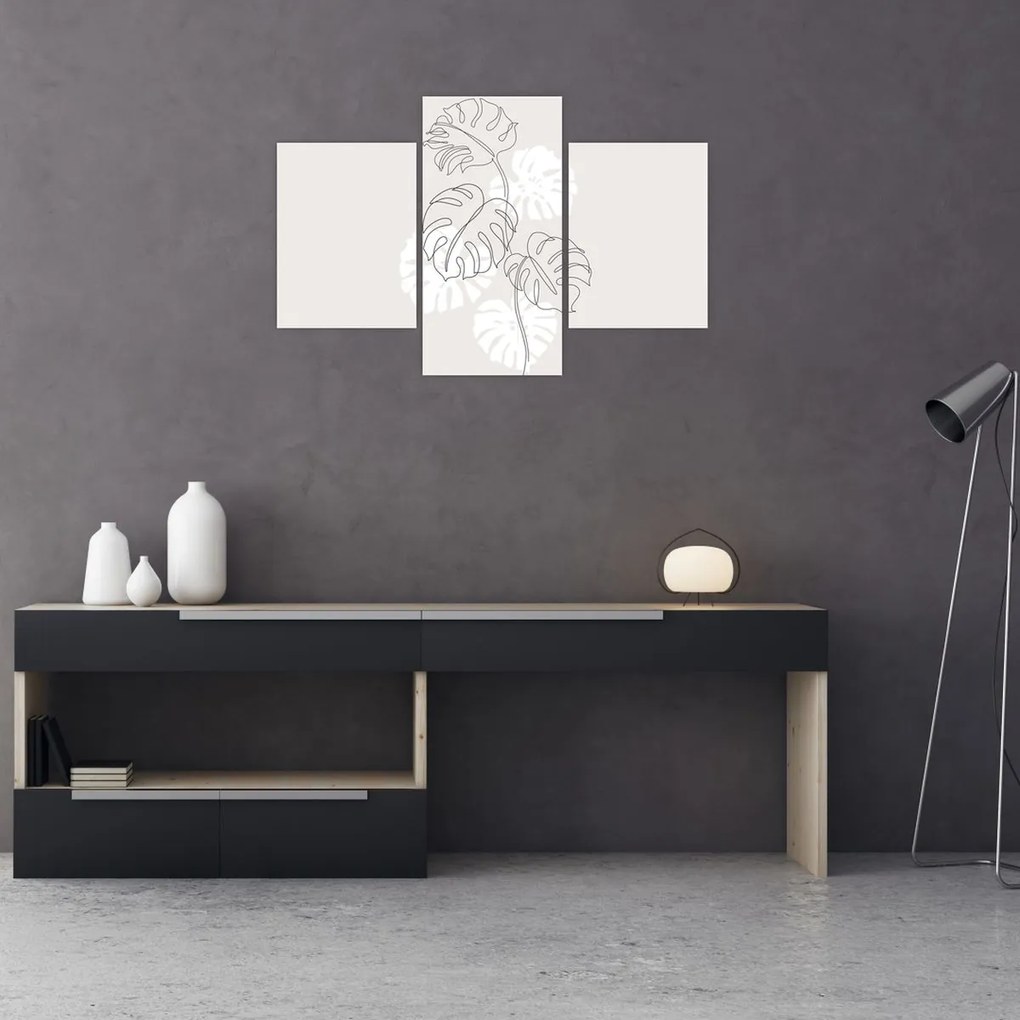 Tablou - Linia de artă monstera N⁰3 (90x60 cm)