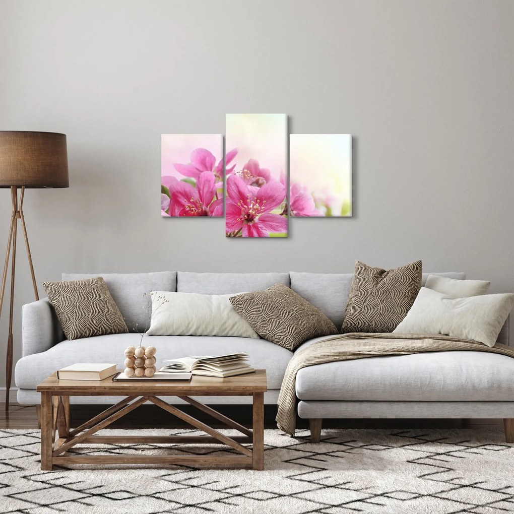 Tablou - Flori roz (90x60 cm)