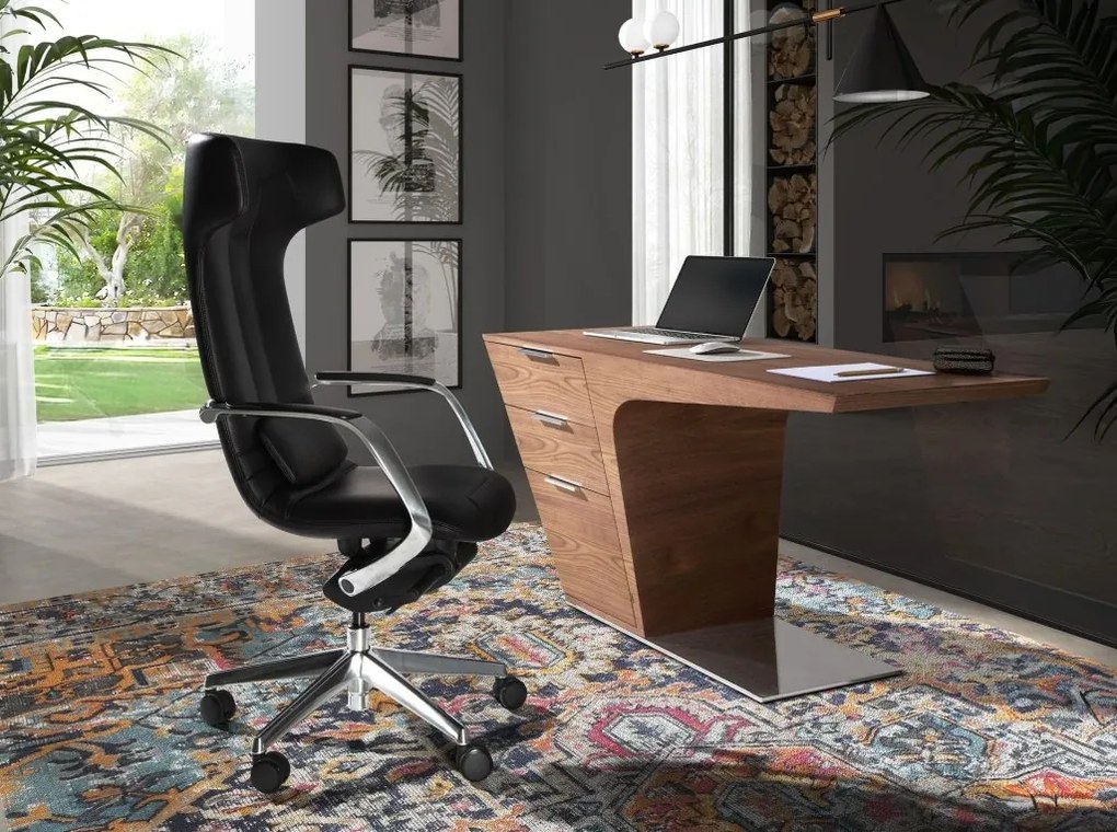 Scaun de birou modern piele sintetica Black