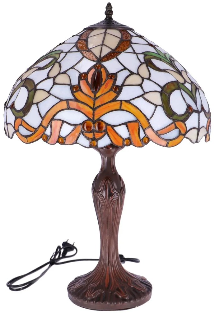 Lampa de masa Tiffany Geometry h 62 cm, abajur 40 cm