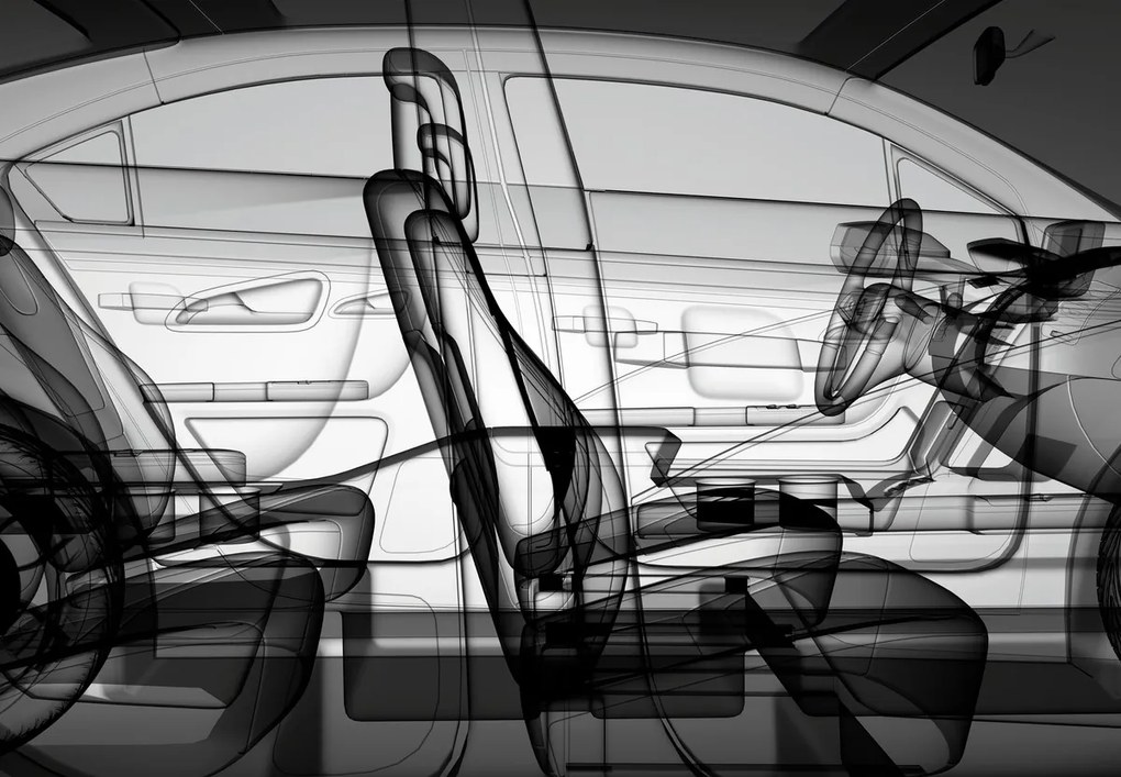 Fototapet - Model de mașină 3D (147x102 cm)