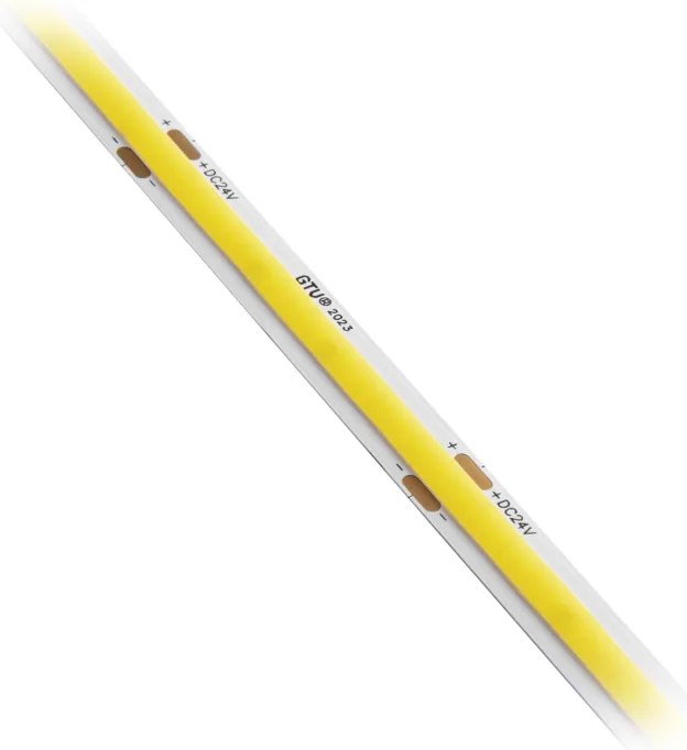 Bandă LED COB GTV pentru mobilier, lumină rece, 480 LED m, 950 lm m, 24V, IP20, 5 m Alb rece, 10 W/m, LED Cob, 950 lm/m, 24 V, 8 mm