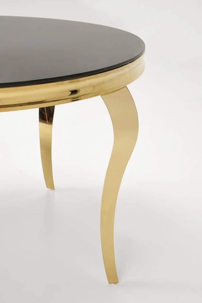 Masa rotunda Reginald 2 negru/auriu ø120 cm