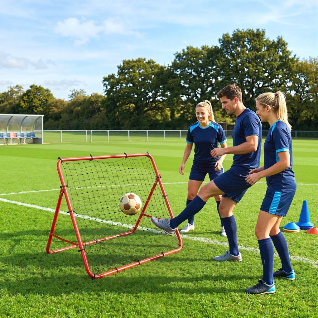 SPORTNOW Plasă Rebounder pentru Fotbal, Ușor de Montat, cu 5 Unghiuri Ajustabile, Echipament Portabil pentru Antrenament și Practică de Fotbal, Baseball și Softball în Grădină sau în Parc | Aosom Romania