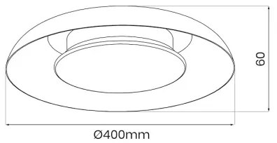Plafonieră LED PIATTINO, 30W, 230V, 3000/4000/6000K, Ø 40 cm, albă