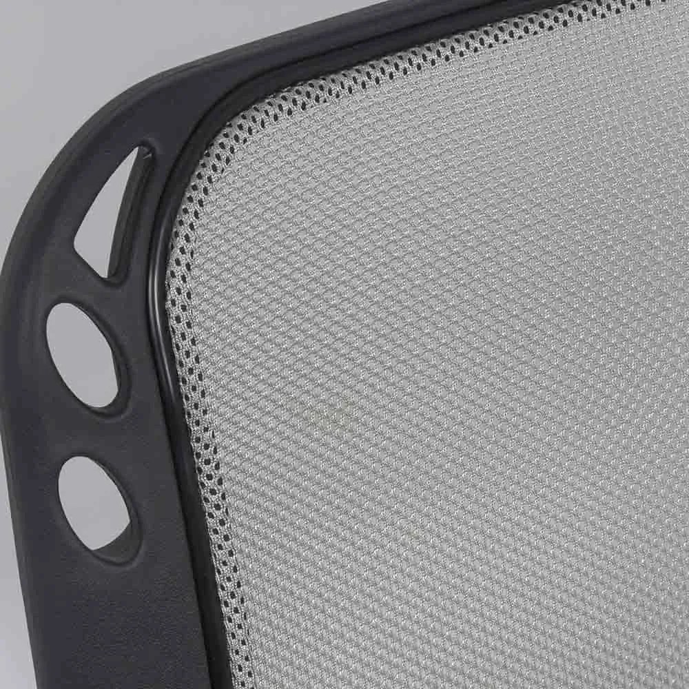 Scaun conferință gri HRC 600 din mesh respirabil cu cadru metalic stivuibil