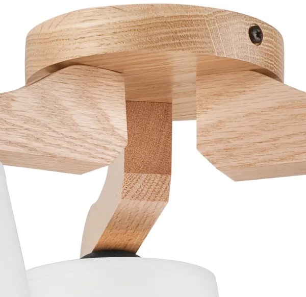 Lustră aplicată ANDREA 3×E27/60W/230V stejar/albă