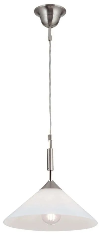 Lustra, Pendul realizat manual ARTDESIGN 30cm, crom satinat/ alb opac