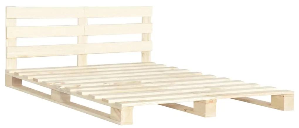 285247 vidaXL Cadru de pat din paleți, 200 x 200 cm, lemn masiv de pin