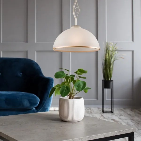 Lustră LED pe tijă Brilagi ANTICO 1xE27/60W/230V alb patină