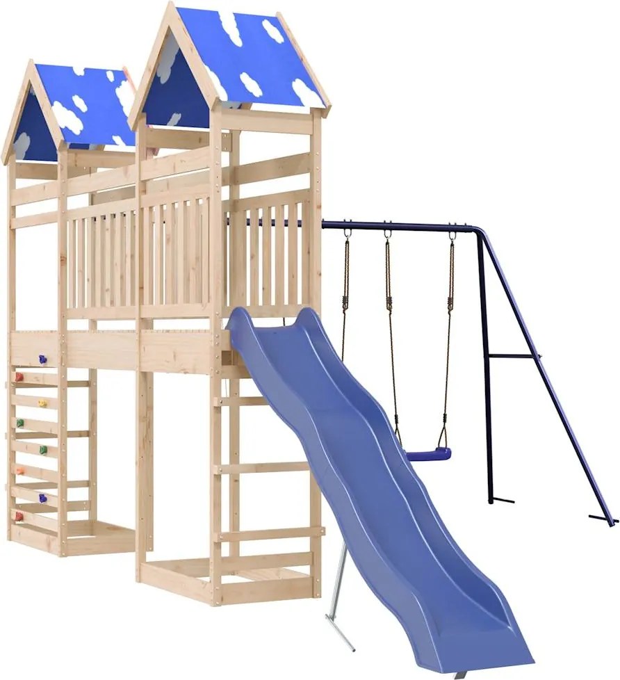 vidaXL Set de joacă pentru exterior, lemn masiv de pin