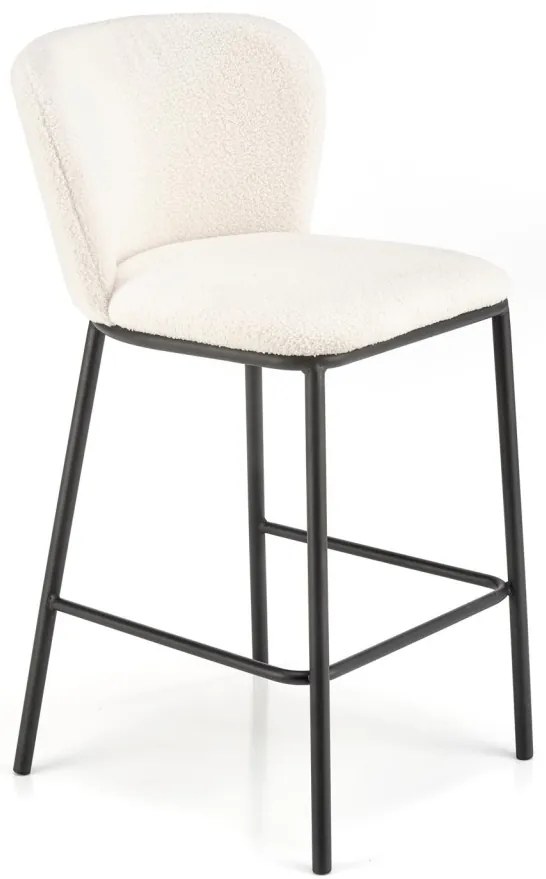 Scaun de bar plusat H119 crem