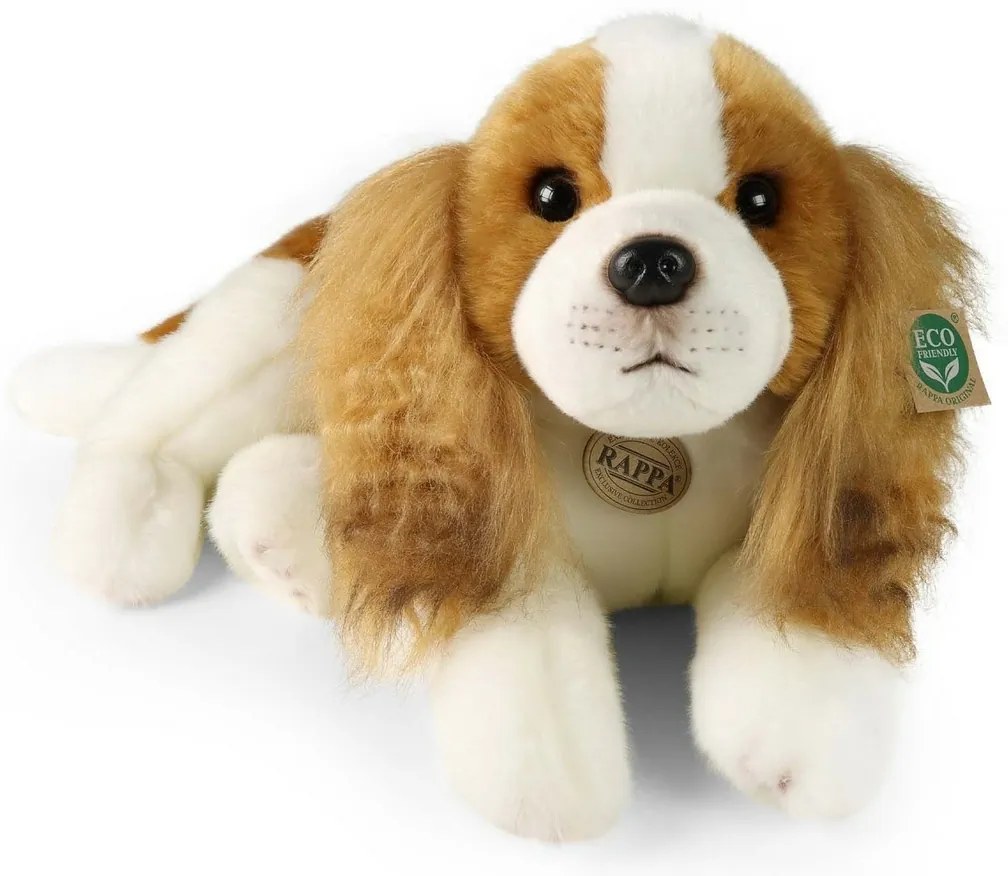 Jucărie pluș Rappa Câine Cavalier King Charles Spaniel 40 cm ECO - FRIENDLY