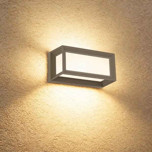Brilagi - Aplica LED de exterior cu senzor PARKER, 12W, 230V, gri, IP44