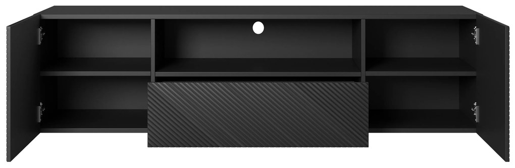 Comodă TV suspendată Asha 167 cm - negru mat