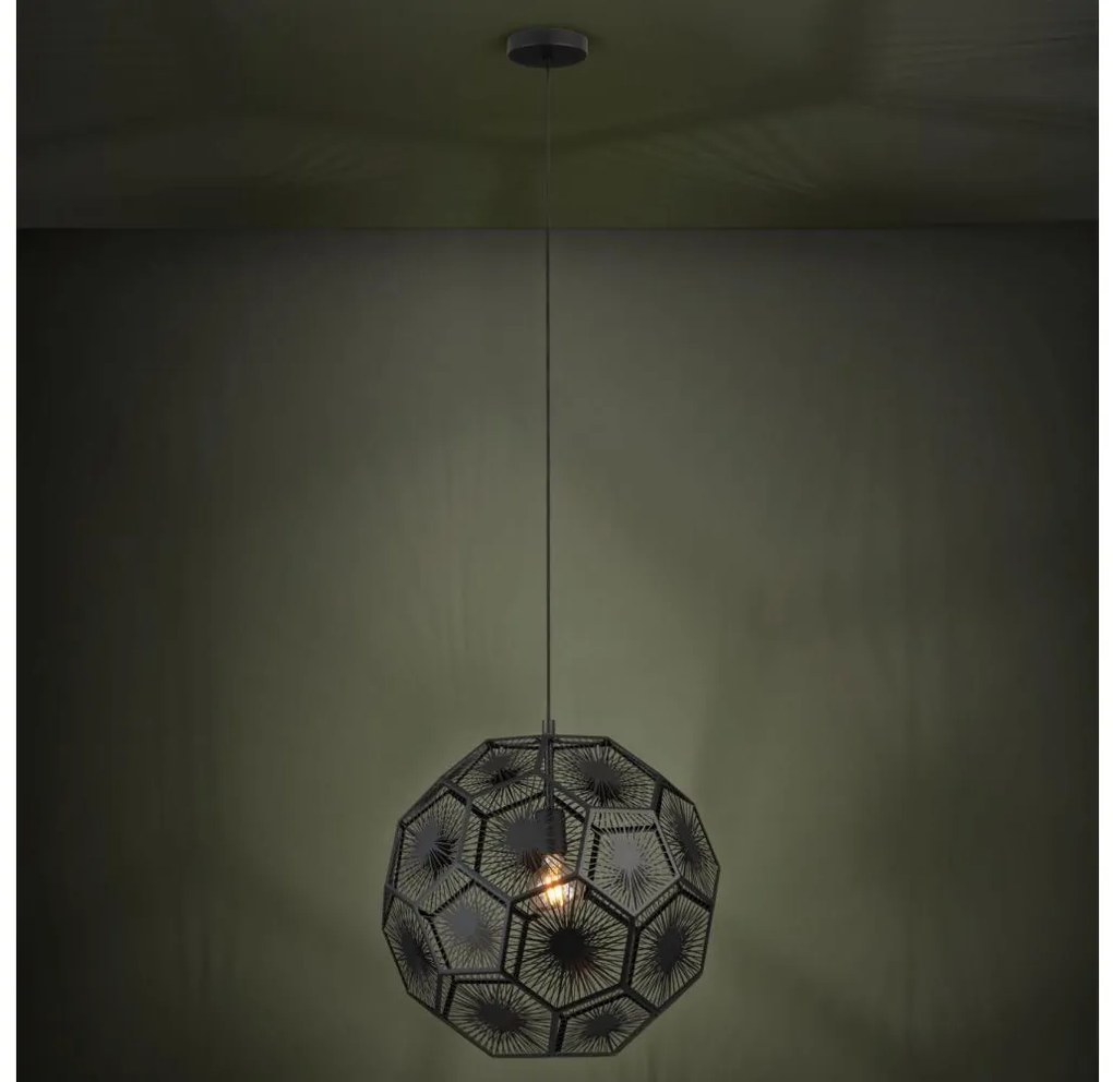 Lustră pe cablu Eglo 39619 SKOURA 1xE27/60W/230V 50 cm negru
