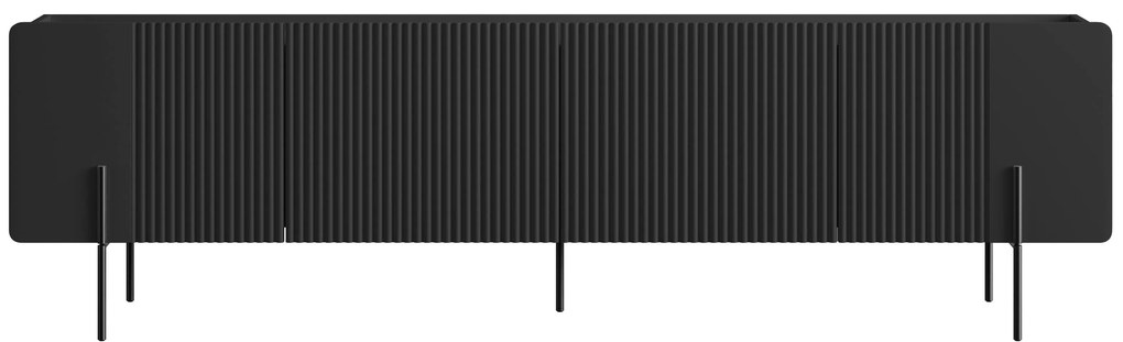 Dulap TV Malmi 200 cm - negru mat / picioare negre