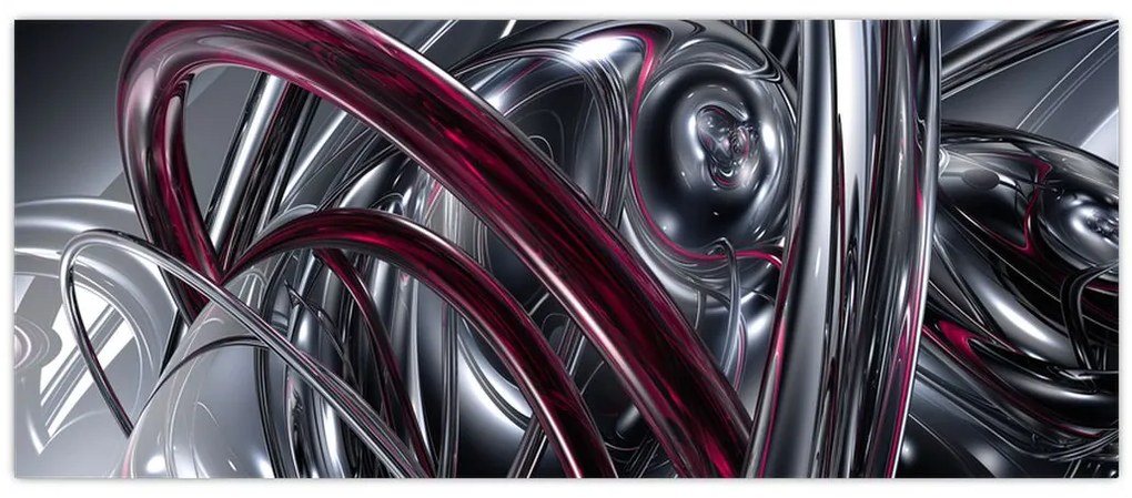 Tabloul cu abstracție gri (120x50 cm)