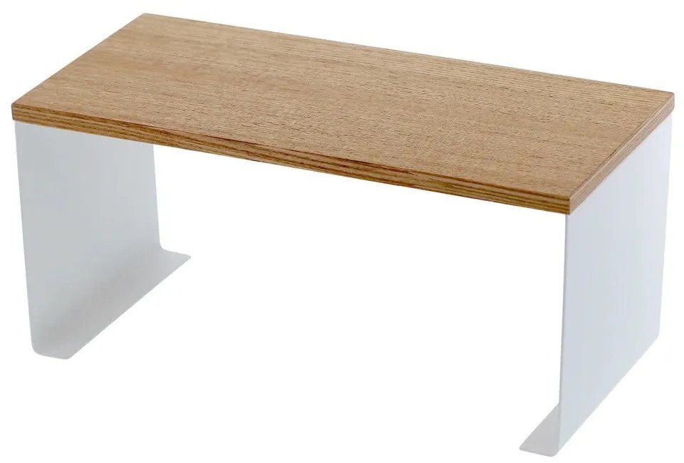 Raft suplimentar alb/în culoare naturală din metal 30,5x14 cm Tosca – YAMAZAKI