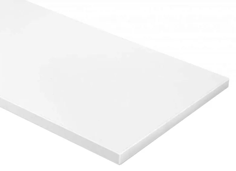 Polita simpla din PAL, 80x20x1,8 cm, Alb
