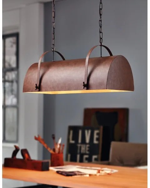 Eglo 49687 - Lustră pe lanț DEERHURST 2xE27/60W/230V