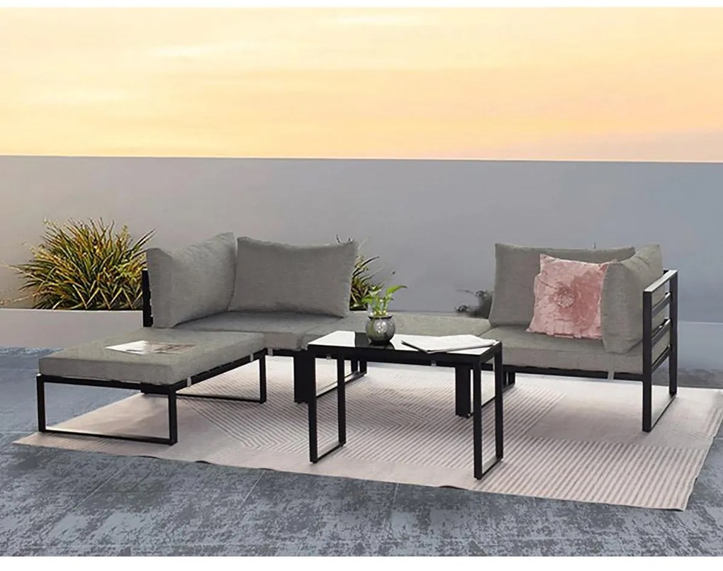 Set mobilier de grădină Adicionales (antracit + gri deschis) (pentru 4 persoane). 1121228