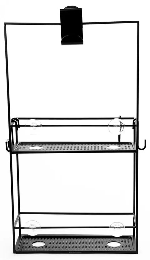 Raft pentru baie negru suspendat din oțel Cubiko – Umbra