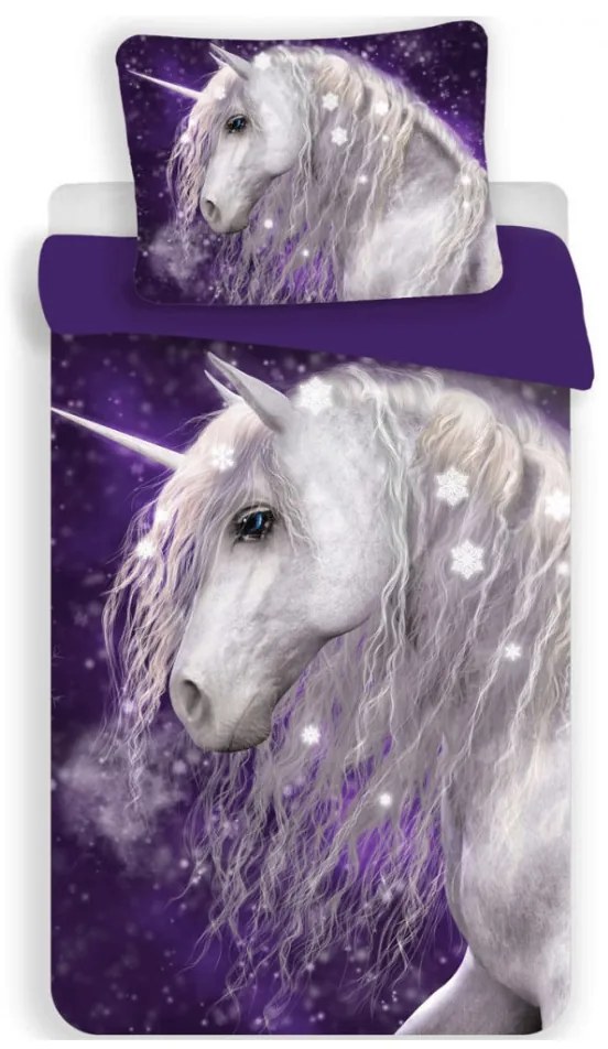 Unicorn Purple lenjerie de pat pentru copii 100×135 cm, 40×60 cm