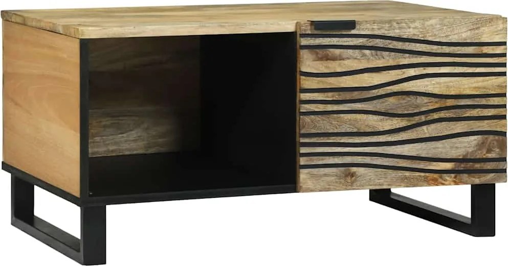 vidaXL Masă de cafea Maro și negru 80 x 50 x 40 cm