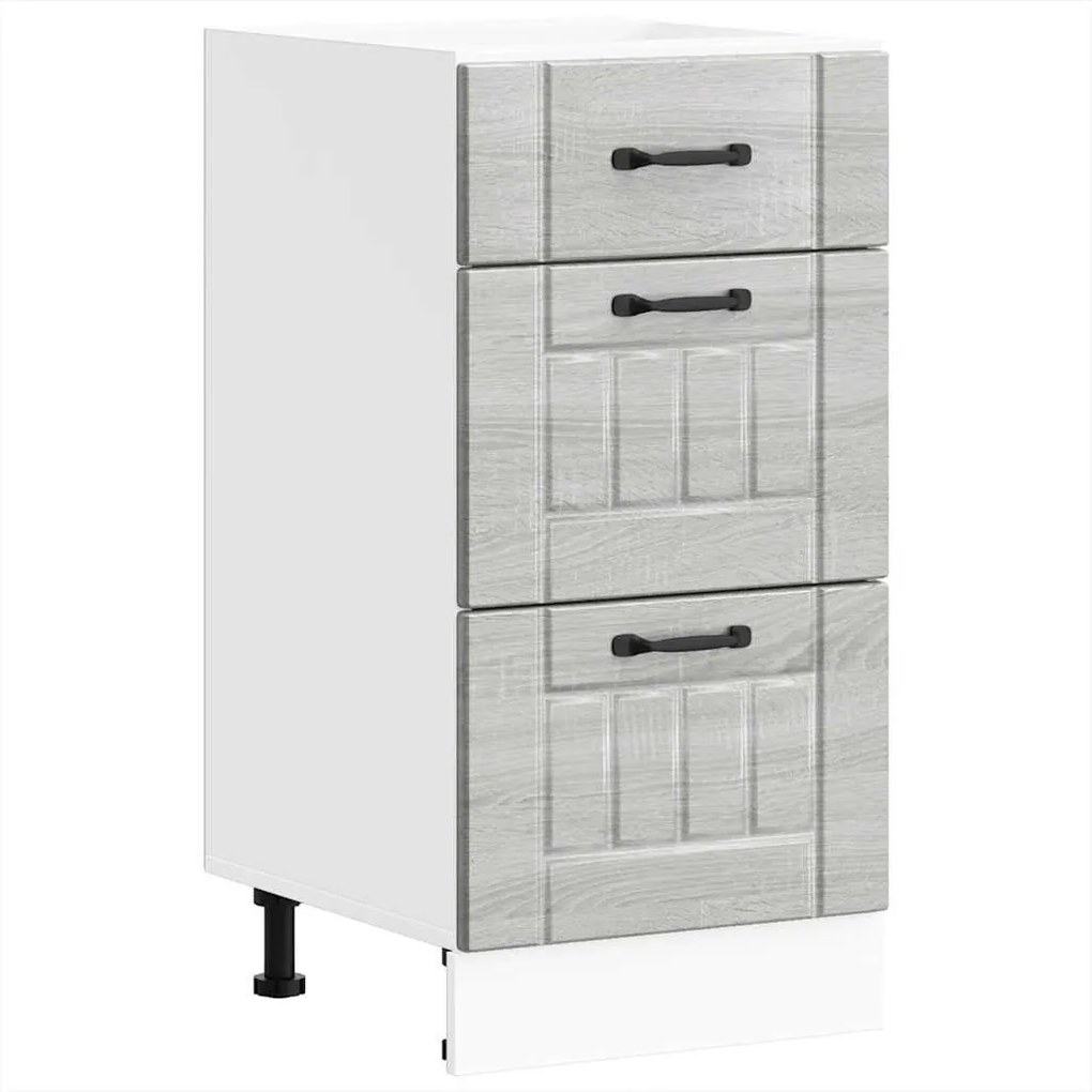 vidaXL Dulap de bază de bucătărie „Lucca” Lemn prelucrat Sonoma gri