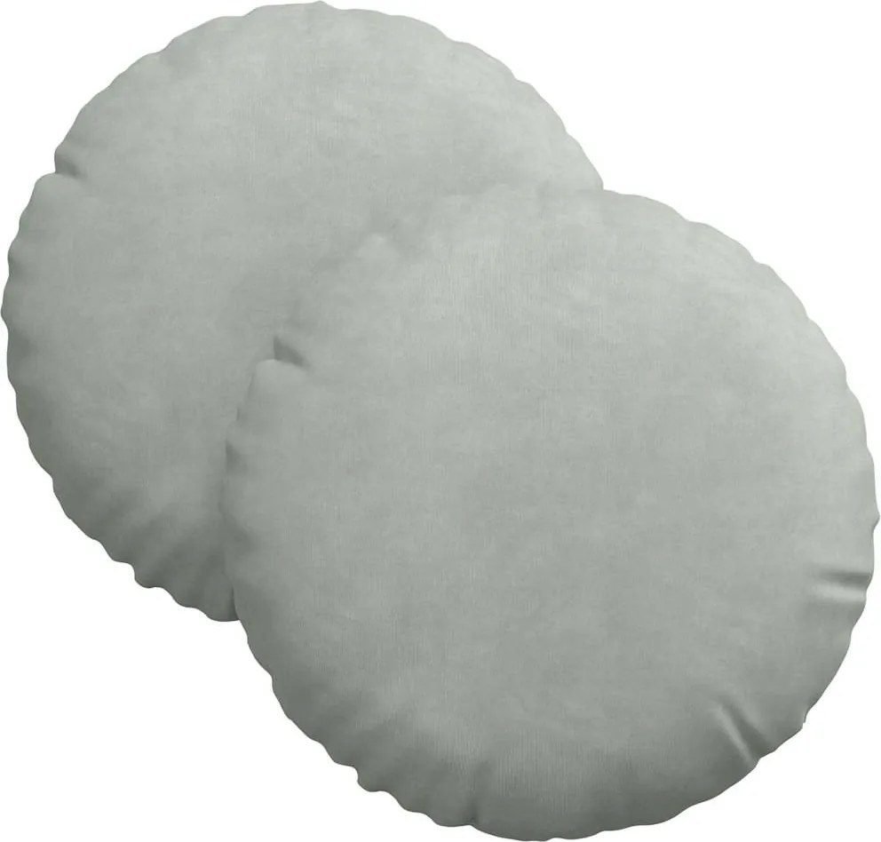 vidaXL Perne de Șezut 2 pcs Gri deschis Ø 40 x 13 cm Catifea