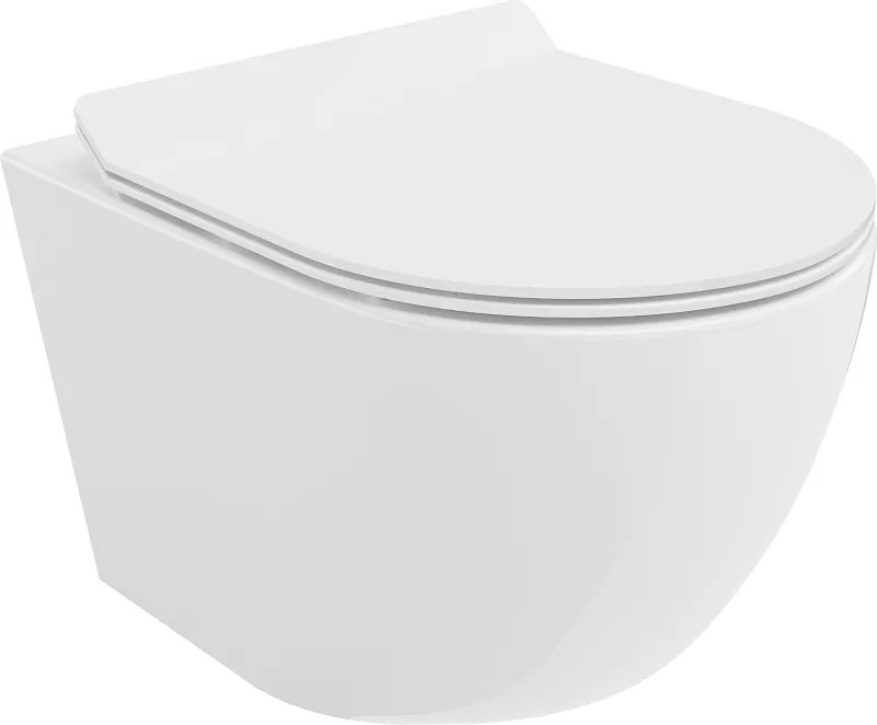 Mexen Lena vas wc Rimless cu capac cu cădere lentă slim, duroplast, alb lucios - 30224000