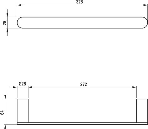Round Agățătoare cu montare pe perete, pentru prosoape - 30 cm Finisaj: Auriu periat ADR_R611