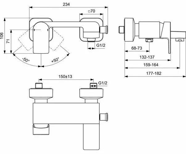 Baterie cada Ideal Standard Edge