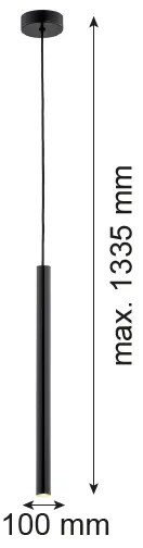 Lustră LED pe cablu RIO LED/4,2W/230V 3000K negru Argon 8329