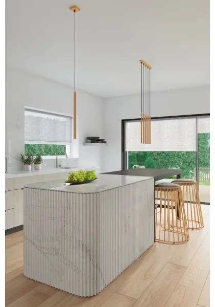 Lustră pe cablu Sollux SL.1171 PASTELO 3xG9/8W/230V auriu