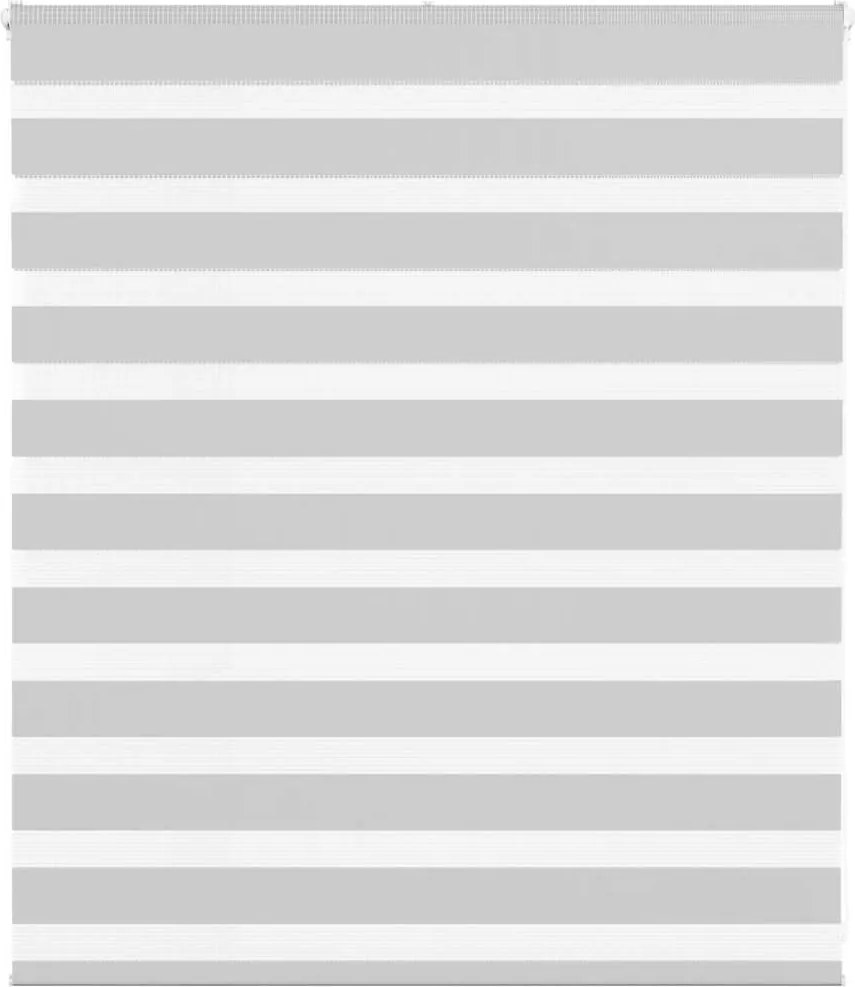 vidaXL Jaluzea tip zebra gri deschis lățime țesătură 125,9cm poliester