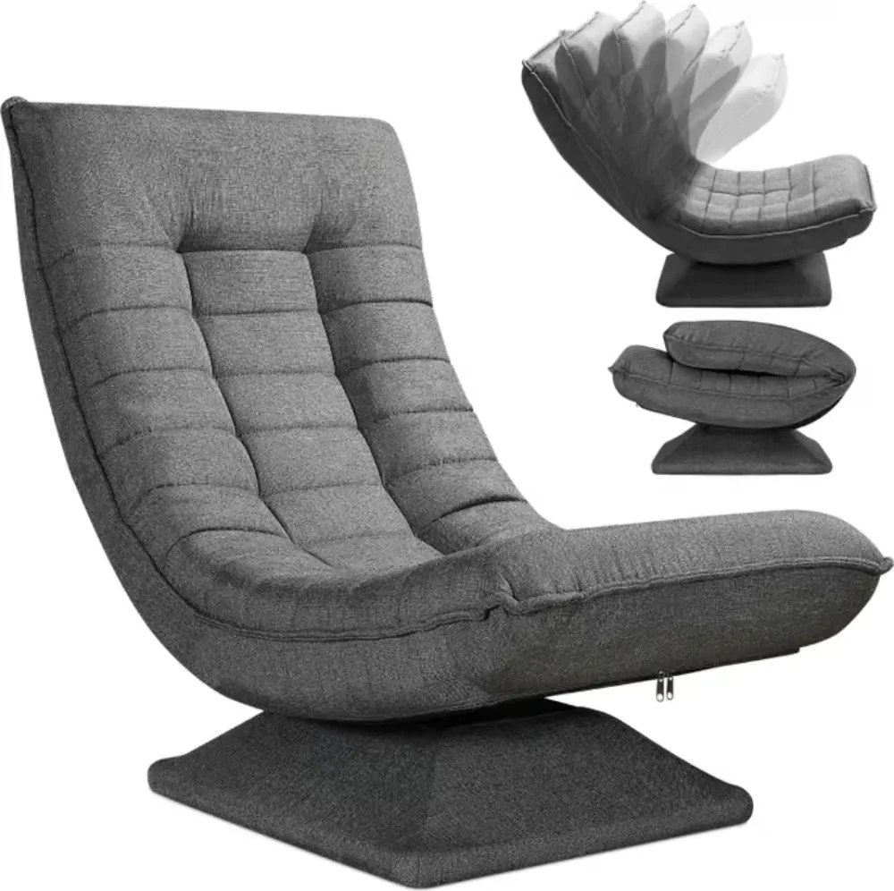Șezlong ABERDEEN, 87x60x105cm, gri Casaria