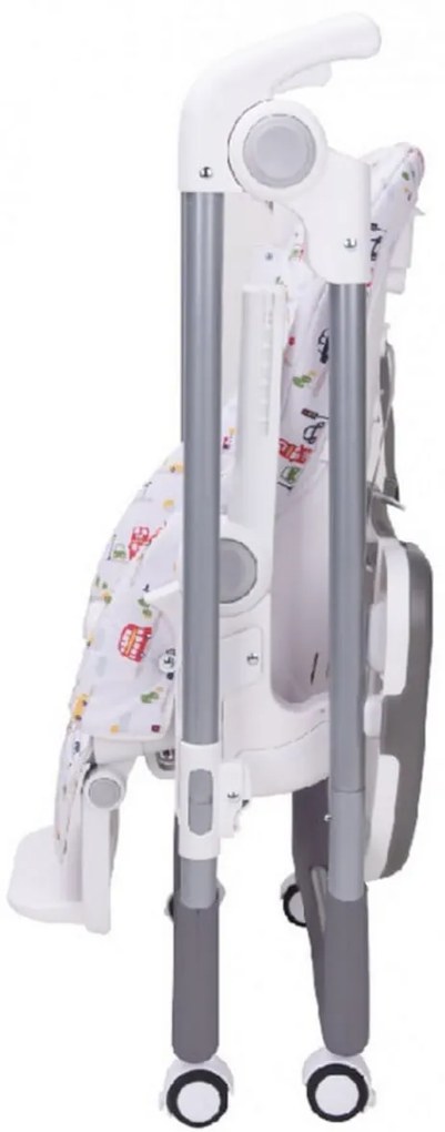 Scaun de masa pentru copii si bebe NOVOKIDS™ Go baby reglabil in 6 trepte de inaltime , Pliabil , Centura de siguranta, Sezut comfortabil, Masuta