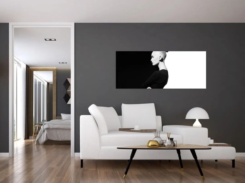 Tablou - O femeie à la yin și yang (120x50 cm)