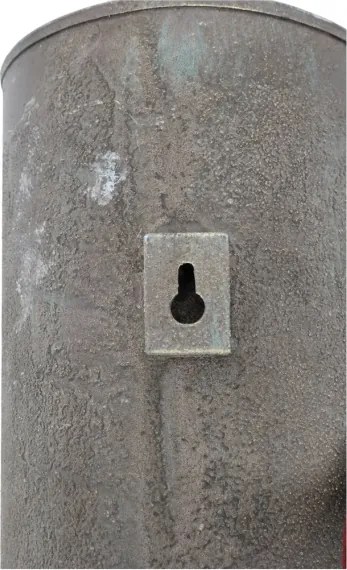 Suport lumânare vintage de perete din metal antichizat, 50x13.5x14 cm, „Applique"