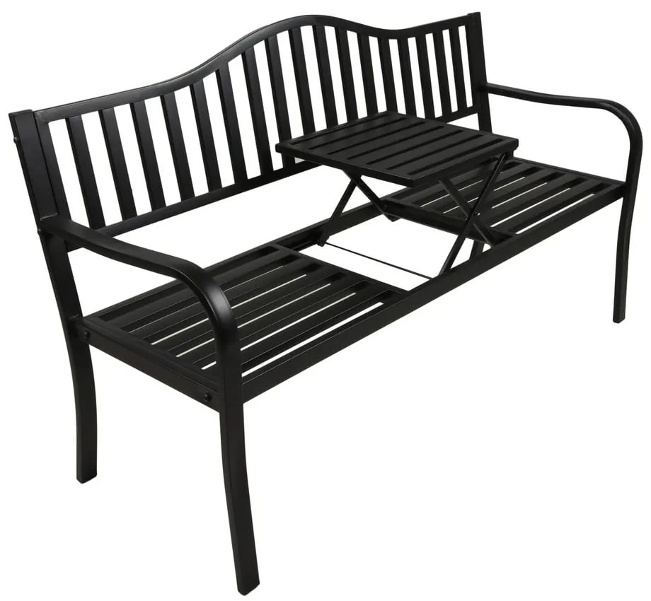 Bancă de grădină neagră din metal Segula - Garden Pleasure