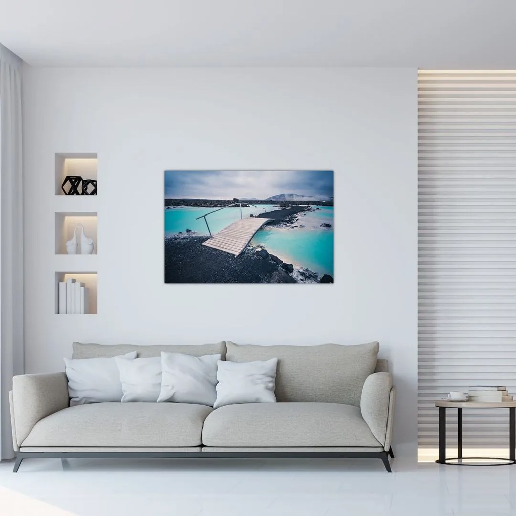 Tablou cu pod din lemn (90x60 cm)