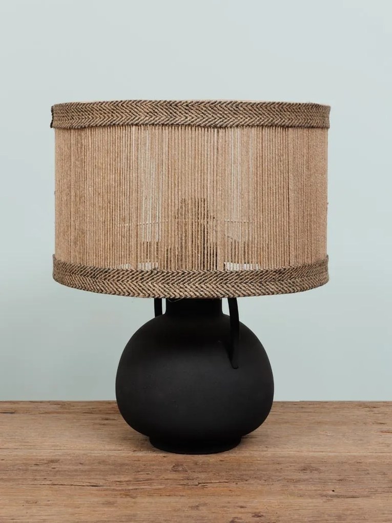 Lampa de masa, cu abajur din iuta natuala, Luanda