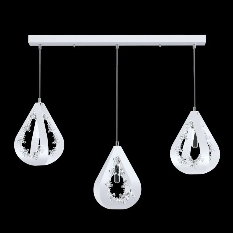 Lustra moderna cu 3 pendule design LUX realizata manual ALMOND XL B