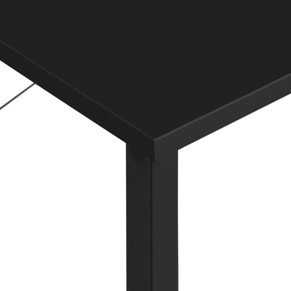 Birou de calculator, negru, 105x55x72 cm, MDF si metal Negru