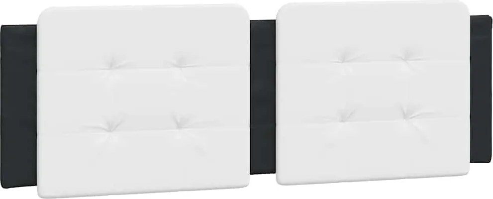 vidaXL Pernă pentru tăblie pat, Zadar, alb și negru, 160cm, piele artificială